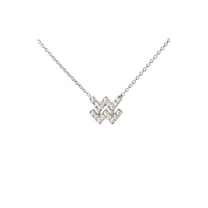 Petit Sign Aquarius 18K Whitegold Necklace w. Diamonds