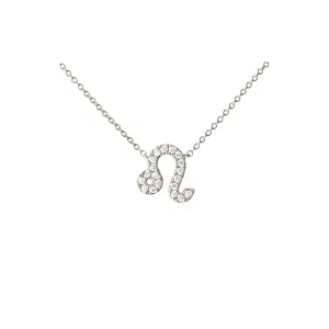 Petit Sign Leo 18K Whitegold Necklace w. Diamonds