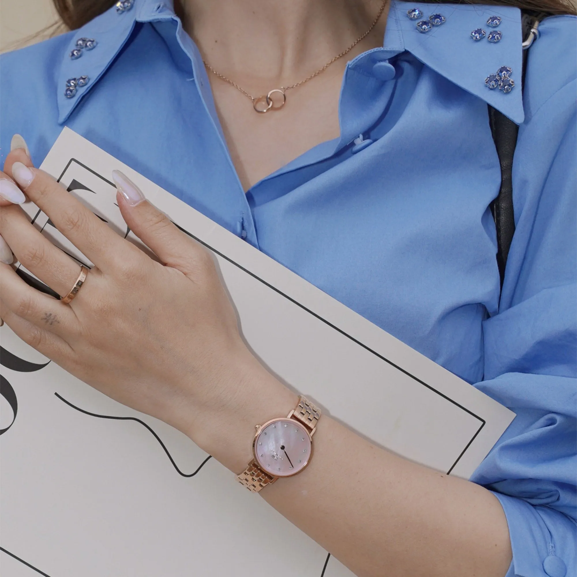 Petite Lumine 5-Link Melrose Daniel Wellington