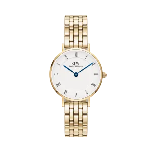 Petite Roman Numerals 5-Link Gold Daniel Wellington