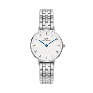 Petite Roman Numerals 5-Link Silver Daniel Wellington