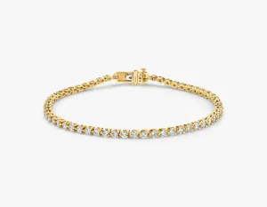 Petitie 14K Gold Tennis Bracelet w. Lab-Grown Diamonds