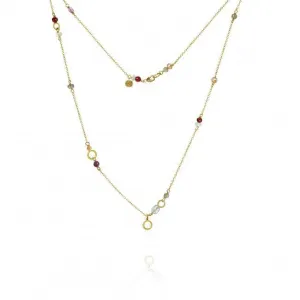 Piccolo Daybreak 18K Gold Necklace w. Gemstones
