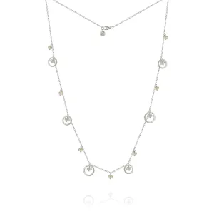 Piccolo Silver Necklace w. Sapphires