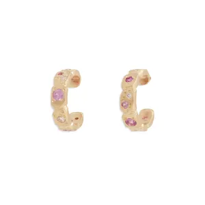 Pink Coastal Treasures Hoop Earrings Pieces of Eight
