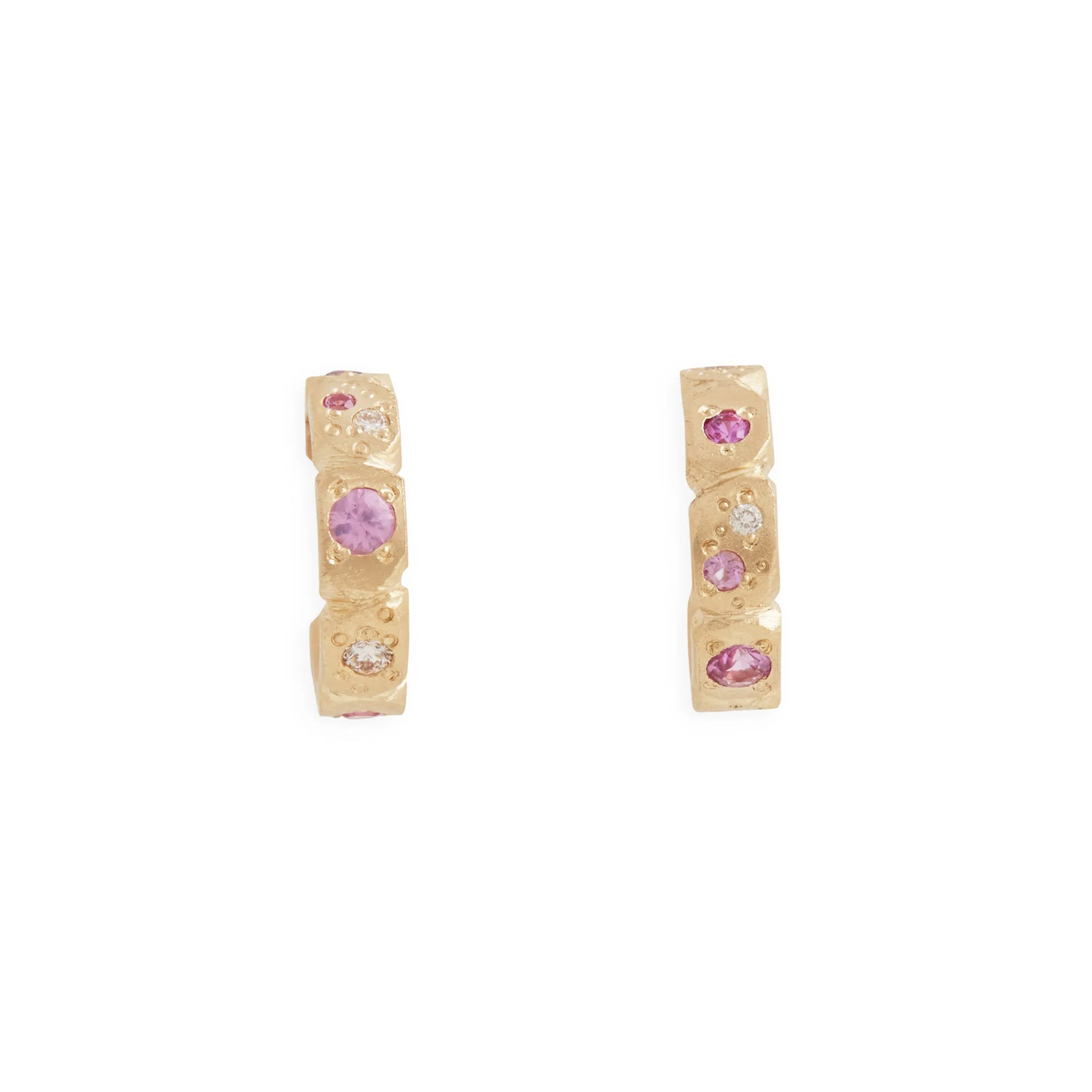 Pink Coastal Treasures Hoop Earrings Pieces of Eight