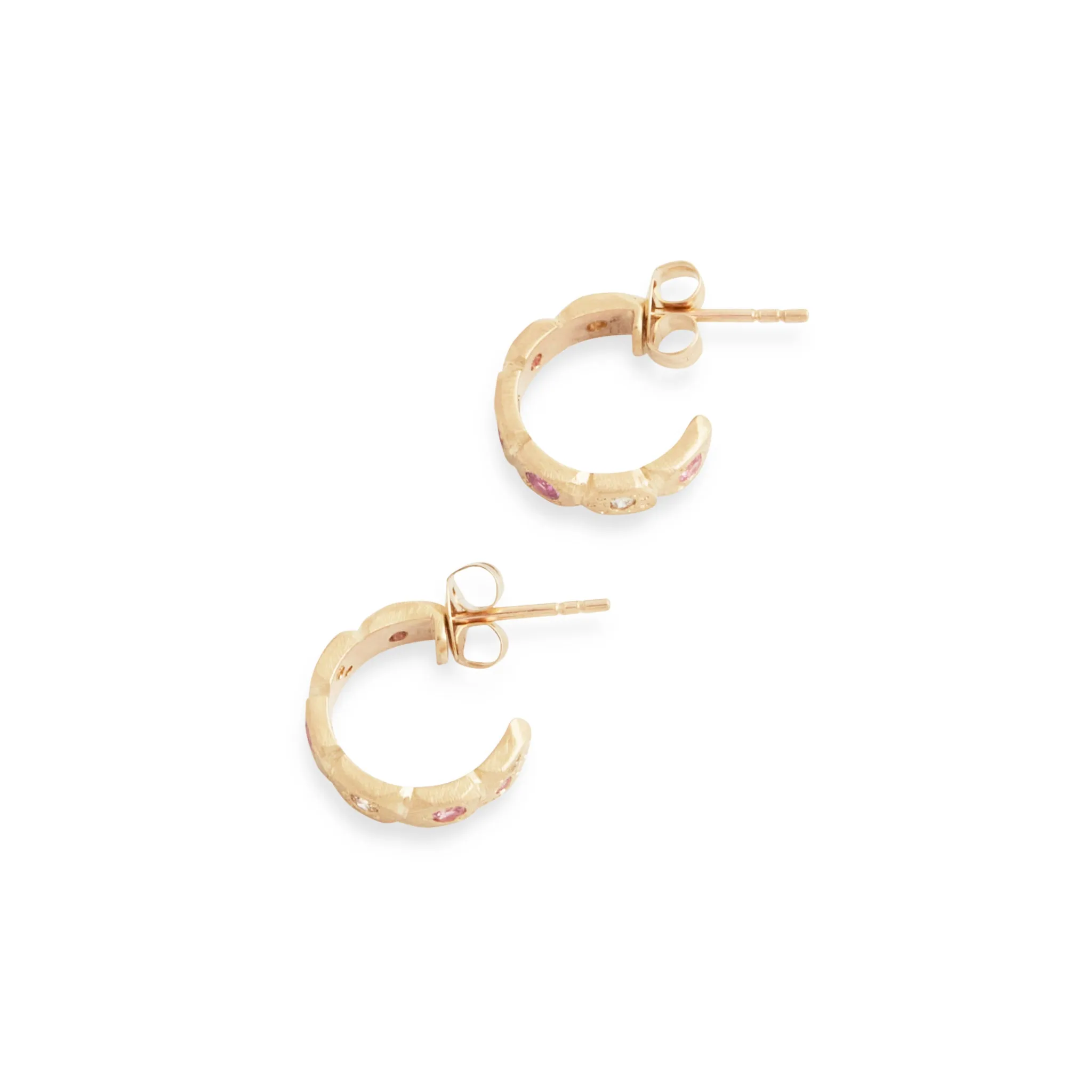 Pink Coastal Treasures Hoop Earrings Pieces of Eight