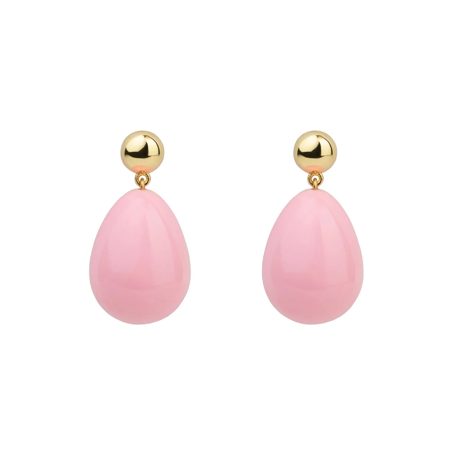 Pink Mini Drop Gold Plated Earrings