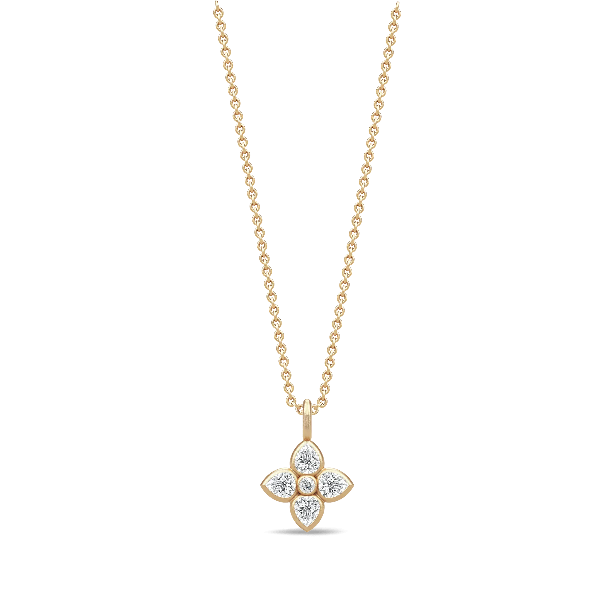 Poem 14K Gold Pendant w. White Topaz