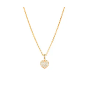Prima Donna 18K Gold Pendant w. 18 Diamonds