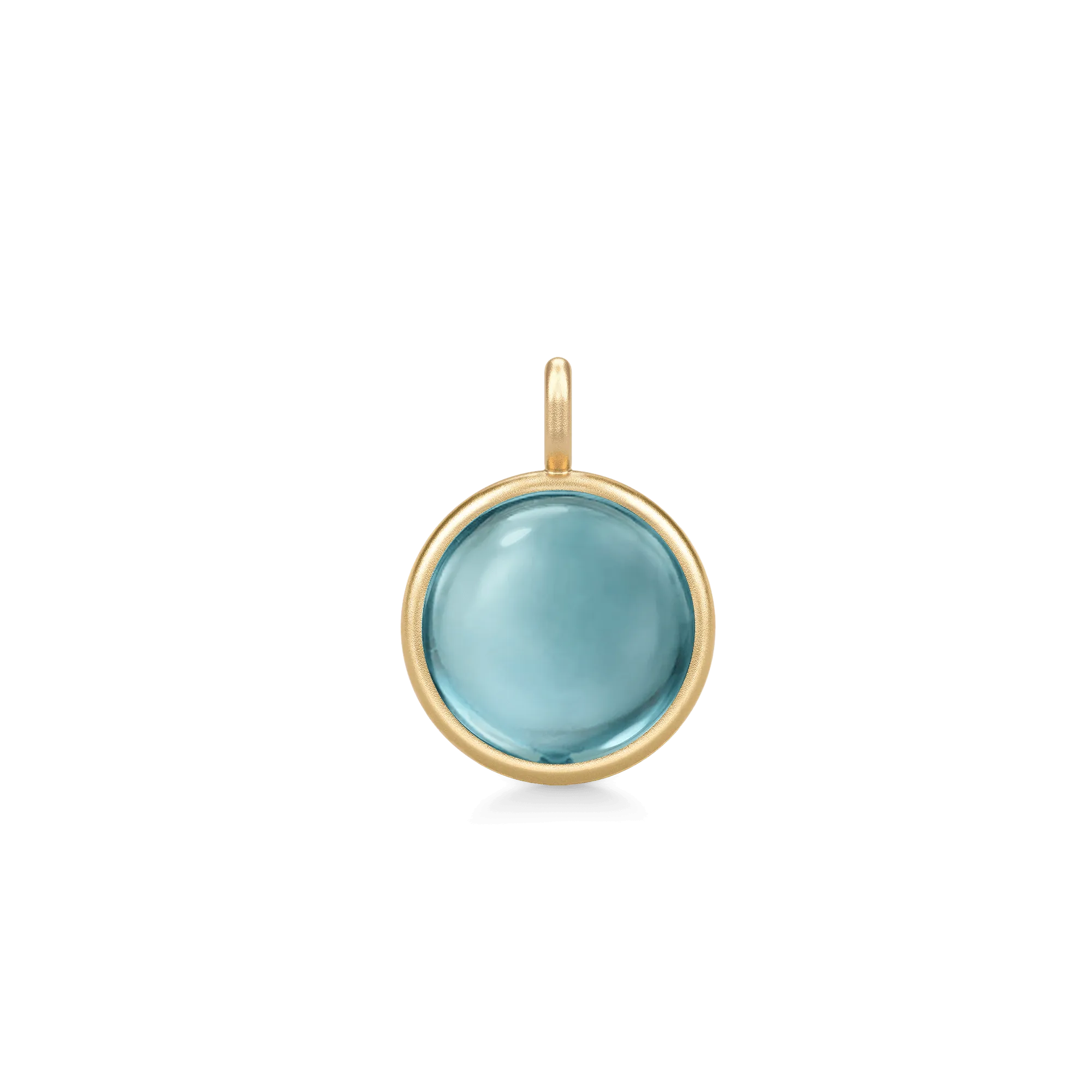 Prime 14K Gold Pendant w. Aqua Blue Quartz