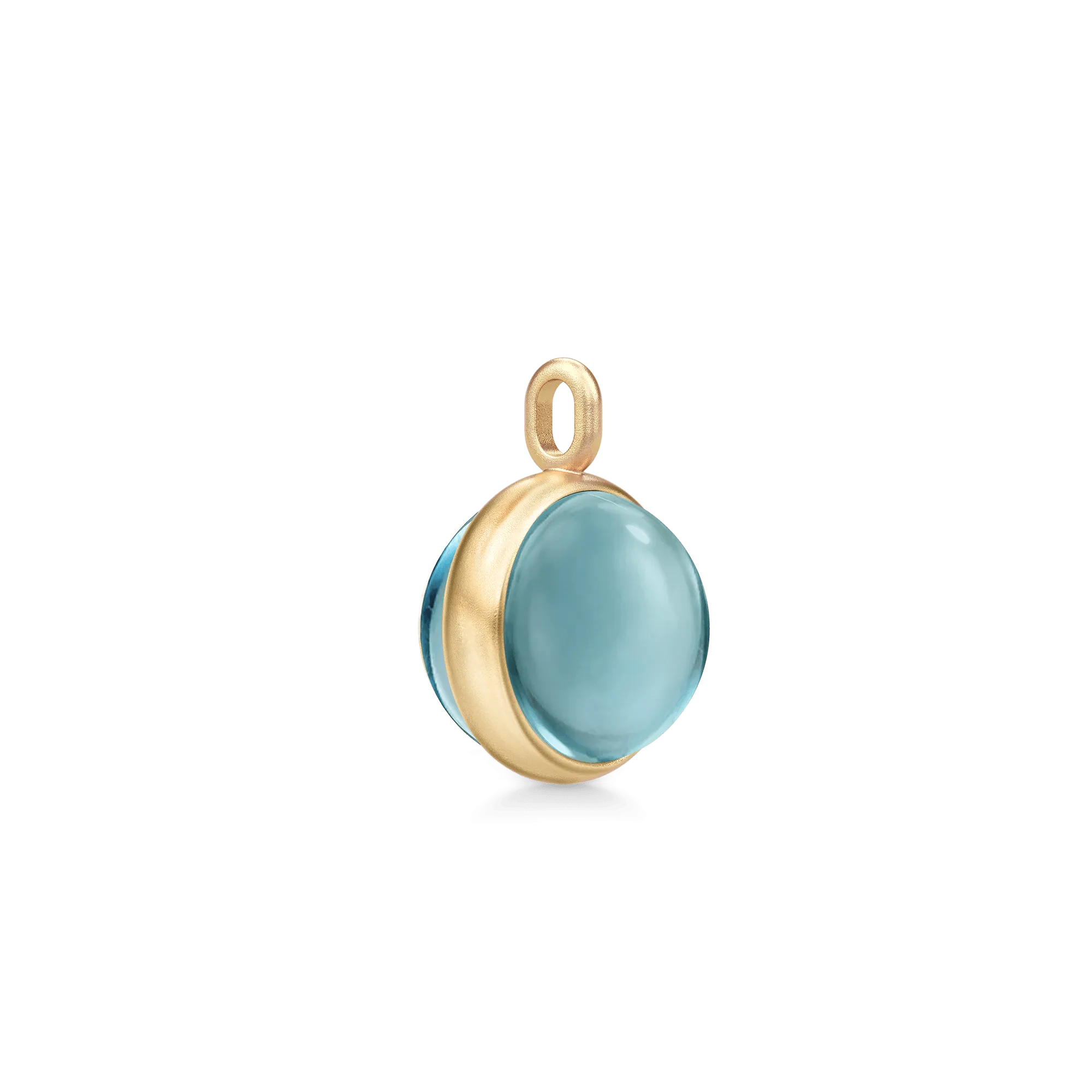 Prime 14K Gold Pendant w. Aqua Blue Quartz