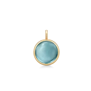Prime 14K Gold Pendant w. Aqua Blue Quartz