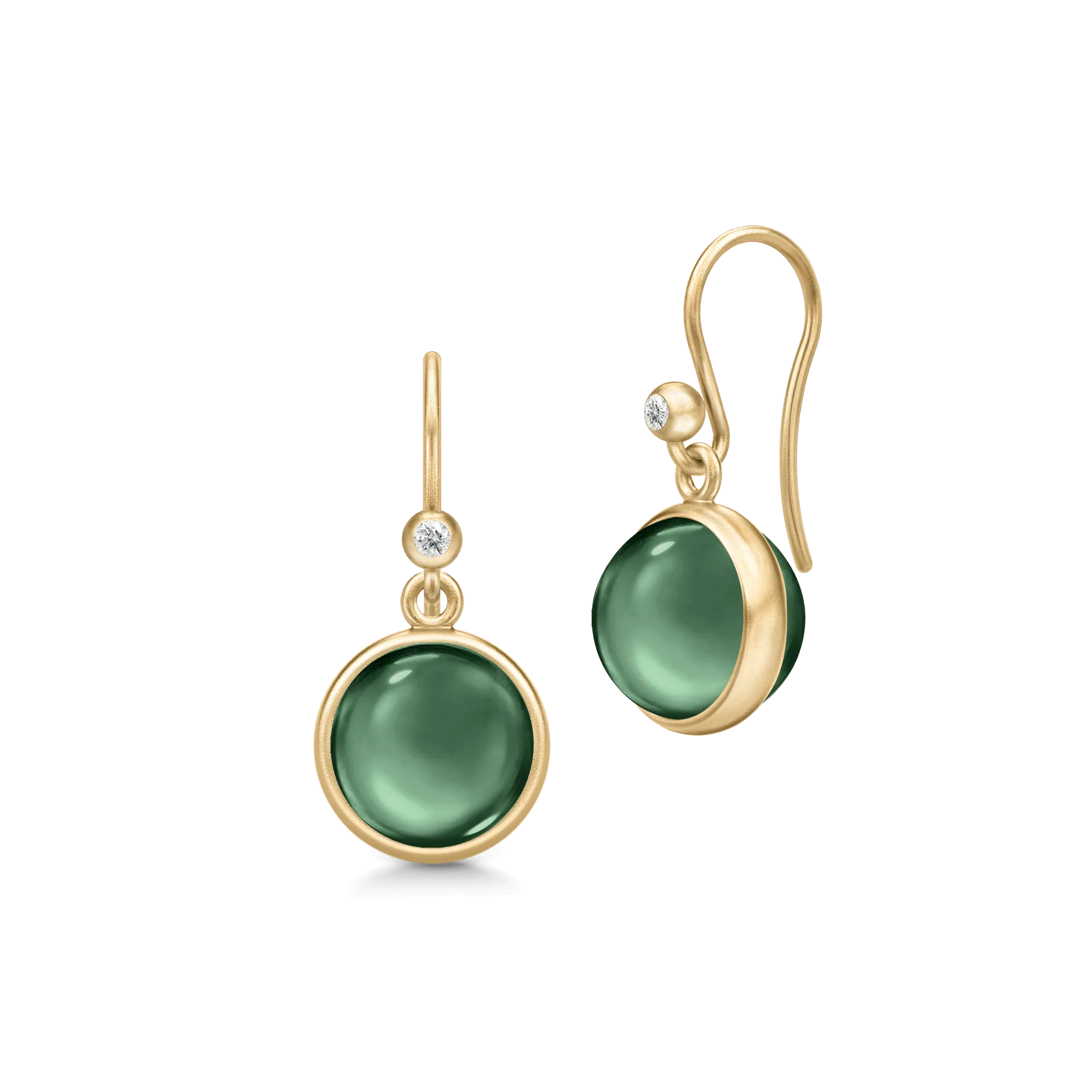 Prime Gold Plated Earrings w. Tourmaline
