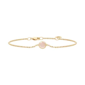 Primini Gold Plated Bracelet w. Milky Rose Crystal