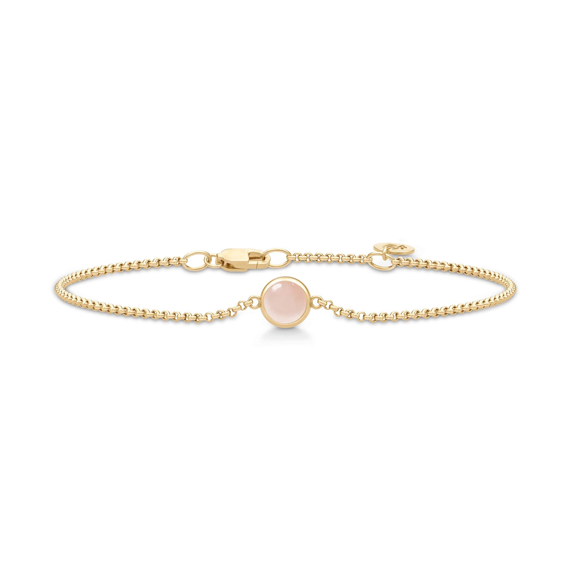 Primini Gold Plated Bracelet w. Milky Rose Crystal