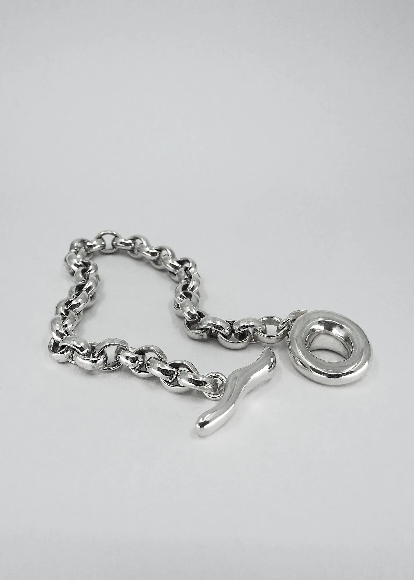 Puka Belcher Silver Bracelet