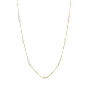 Purity 18K Gold Plated Necklace w. Pearls