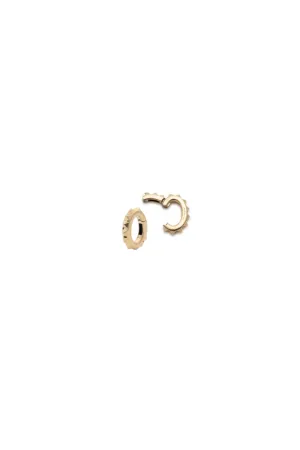 Pyramid Oval Annex Link 18K Gold Hoops