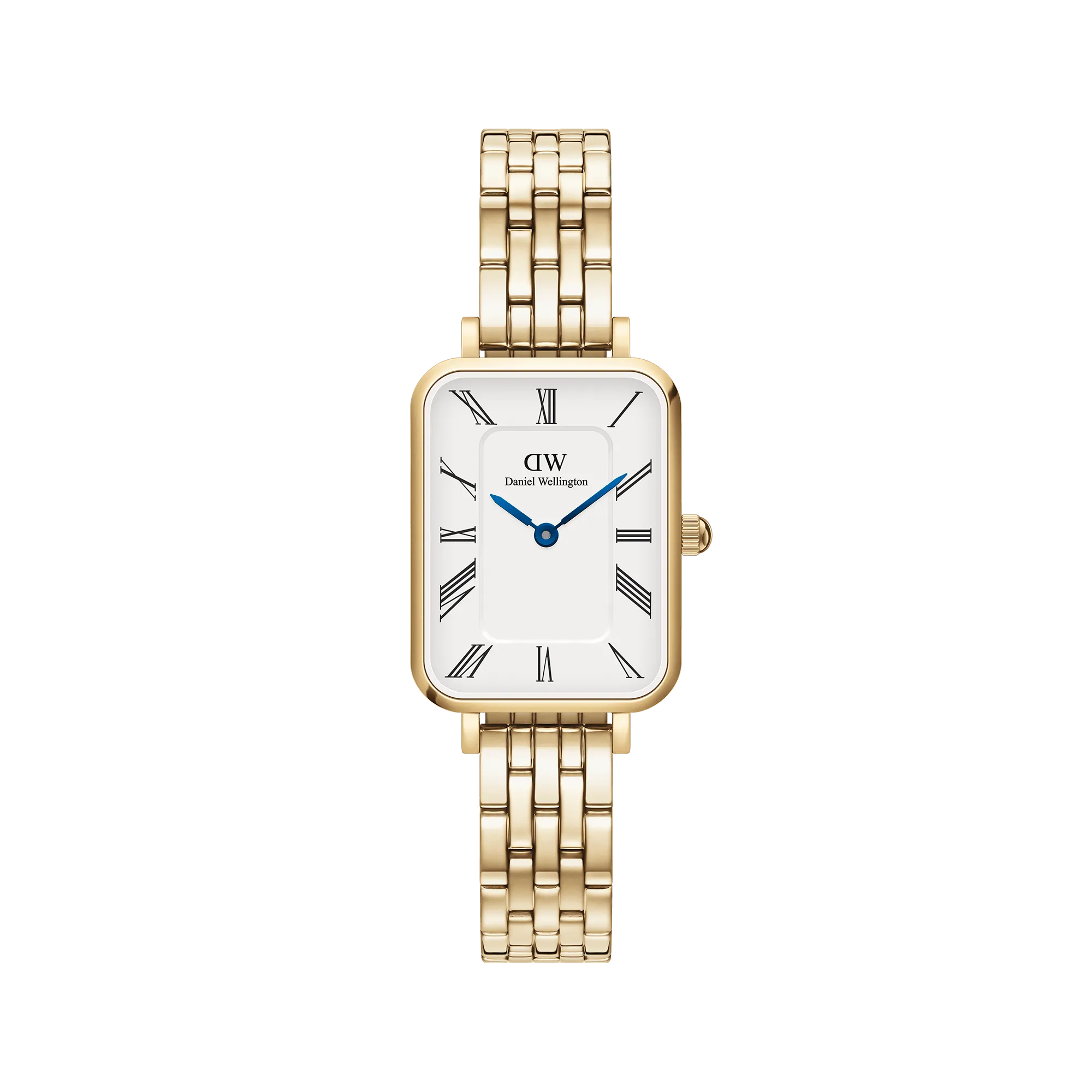 Quadro Roman Numerals 5-Link Gold Daniel Wellington