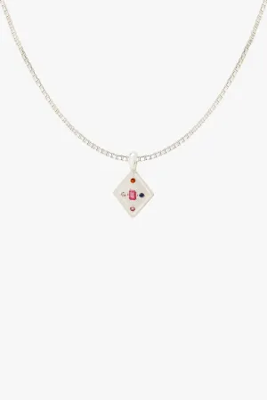 Radiant Stone Necklace Silver Wildthings Collectables