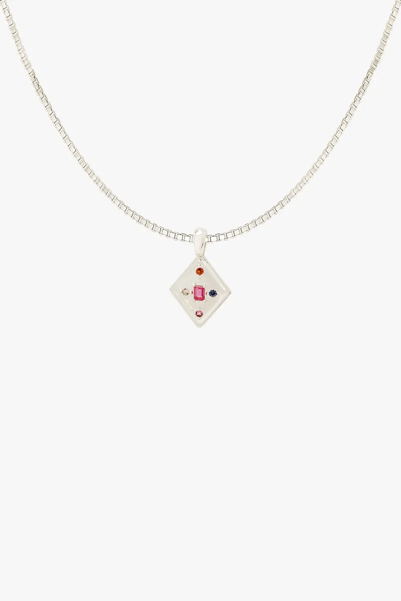 Radiant Stone Necklace Silver Wildthings Collectables