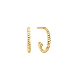 Rainbow 10K Gold braided Hoops