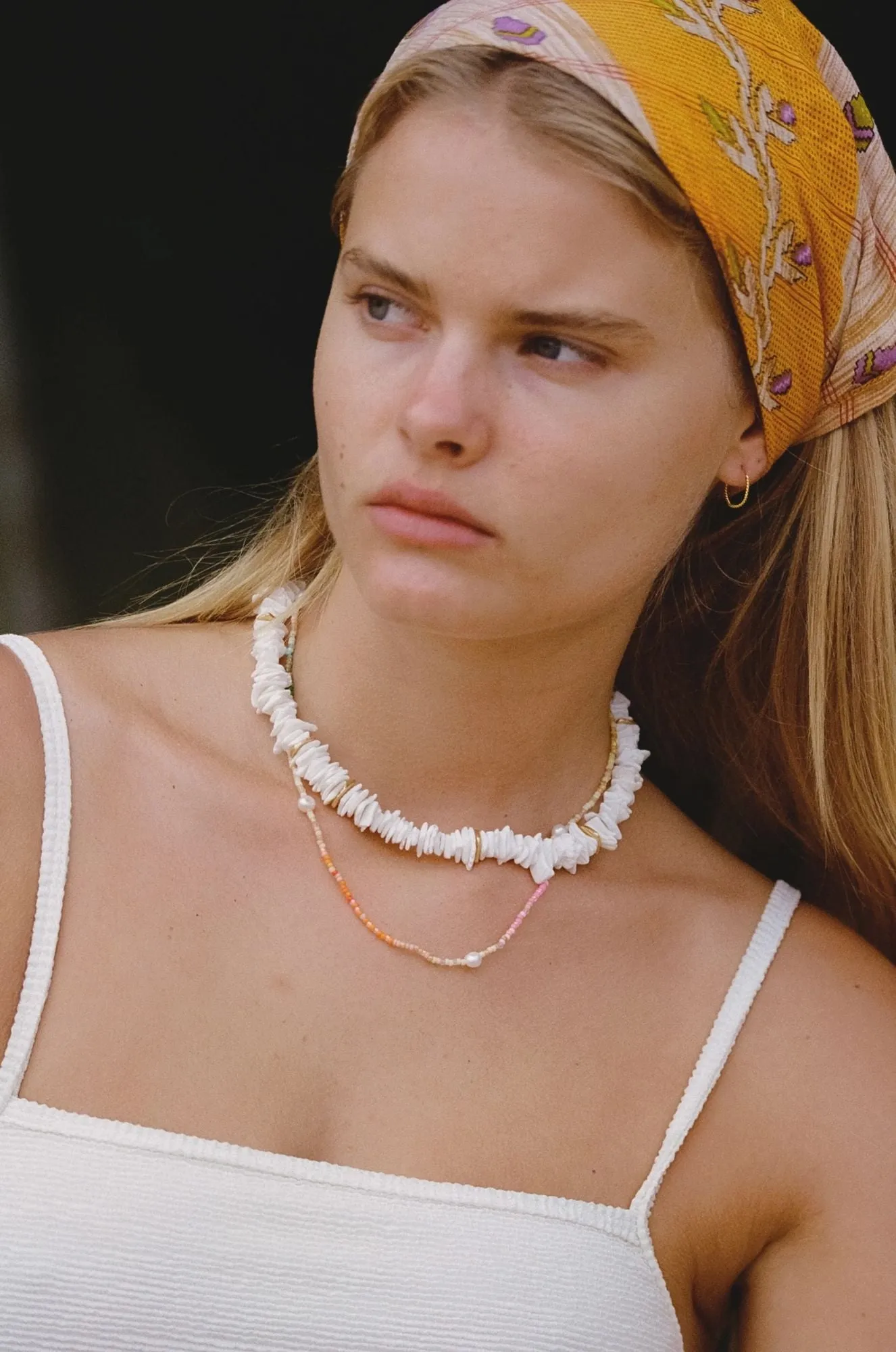 Rainbow Nomad Gold Plated Necklace w. Mixed coloured Beads & Pearls