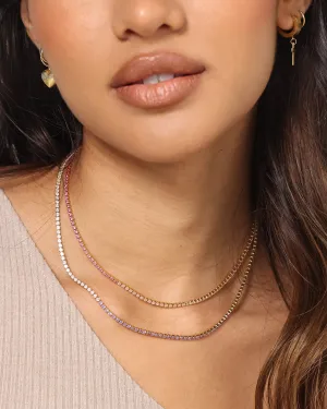 Raising Hell Lizzie Micro Choker Set Gold/Pink/Purple
