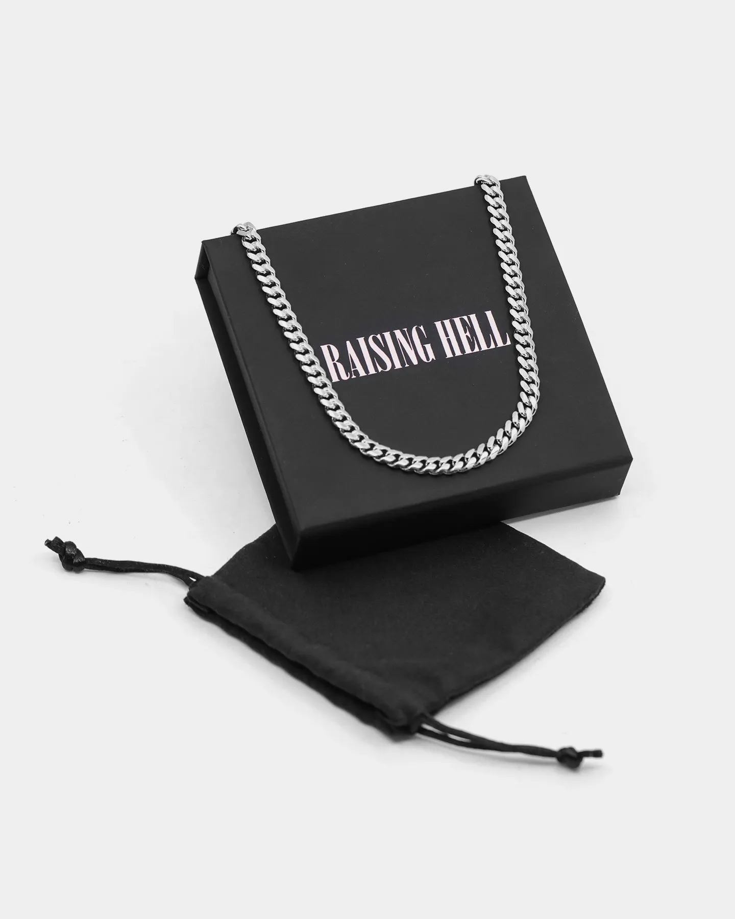 Raising Hell Women's 14" 6mm Cuban Choker Chain Sterling Silver