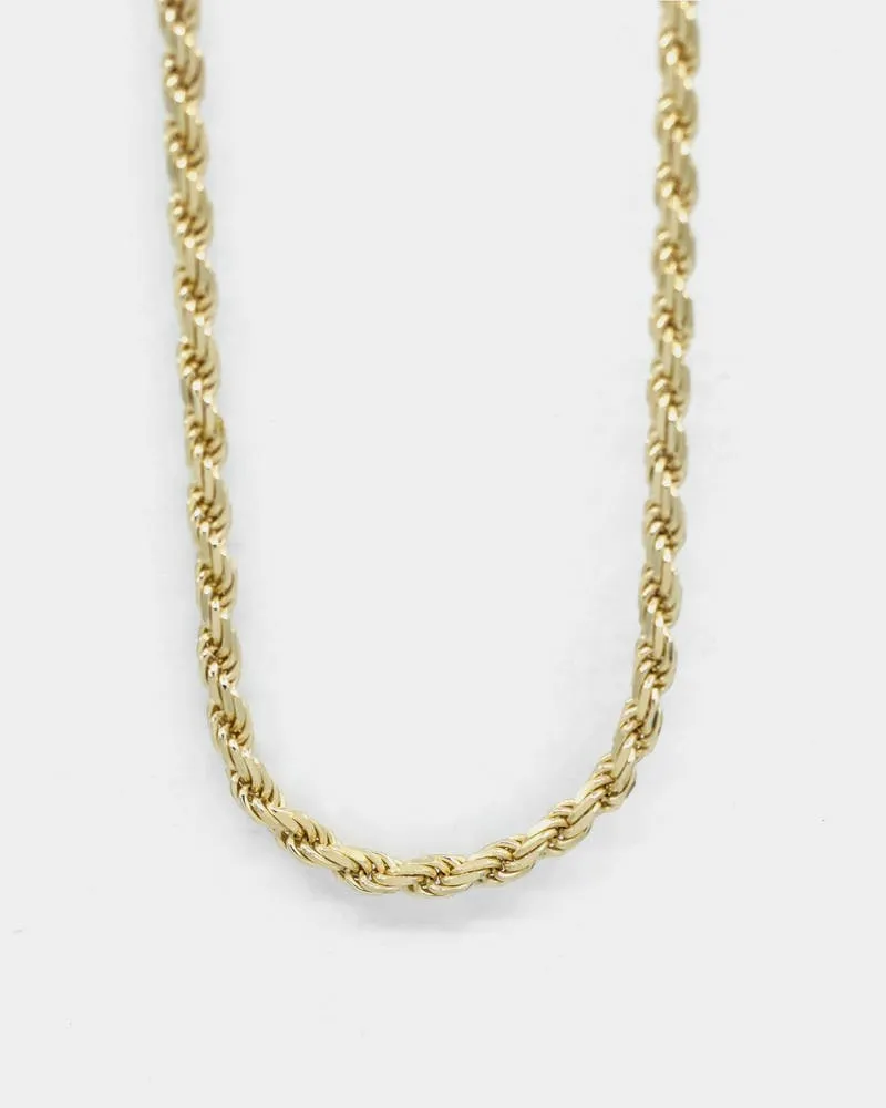 Raising Hell Women's 16" 4mm Rope Chain Choker 18K Gold Vermeil