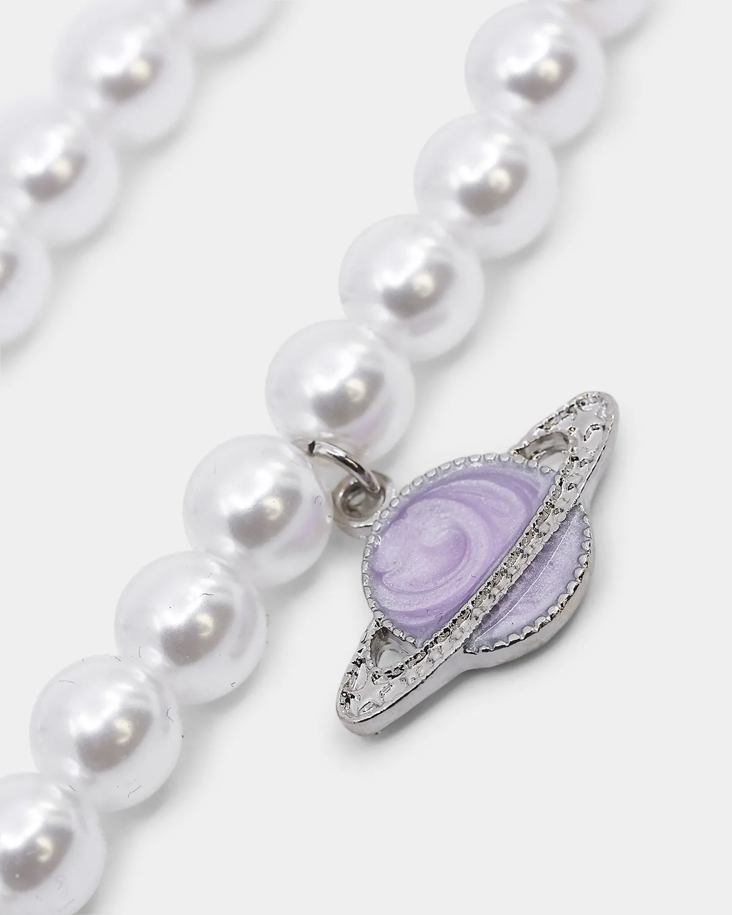 Raising Hell Women's Around The World Necklace Lilac/White Gold