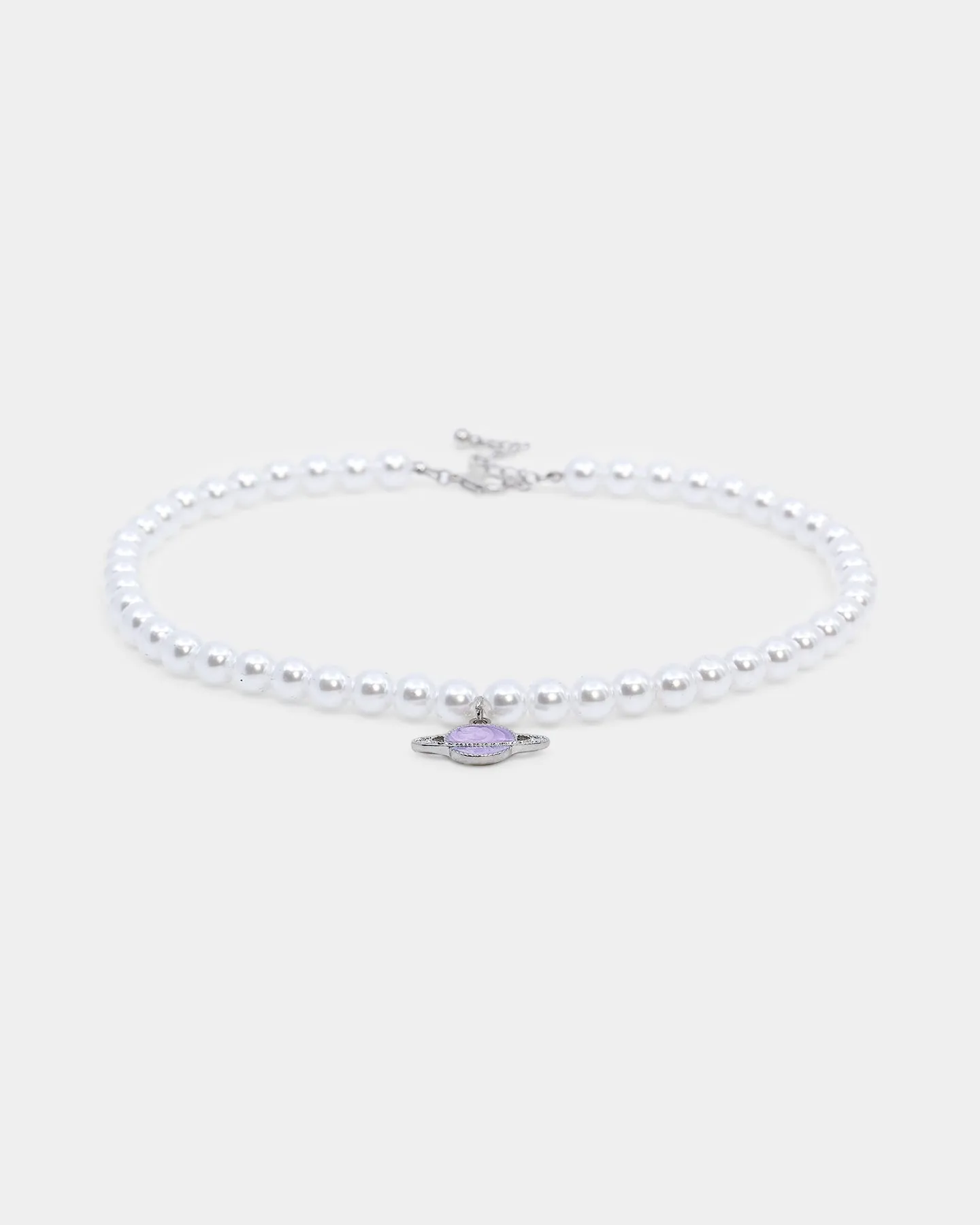 Raising Hell Women's Around The World Necklace Lilac/White Gold