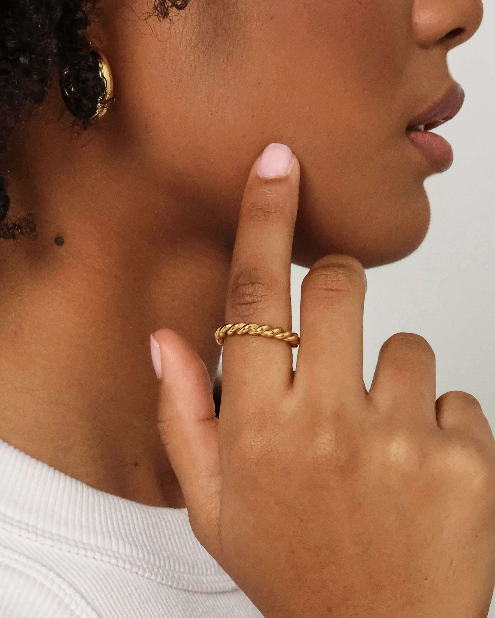 Raising Hell Women's Braided Ring Gold