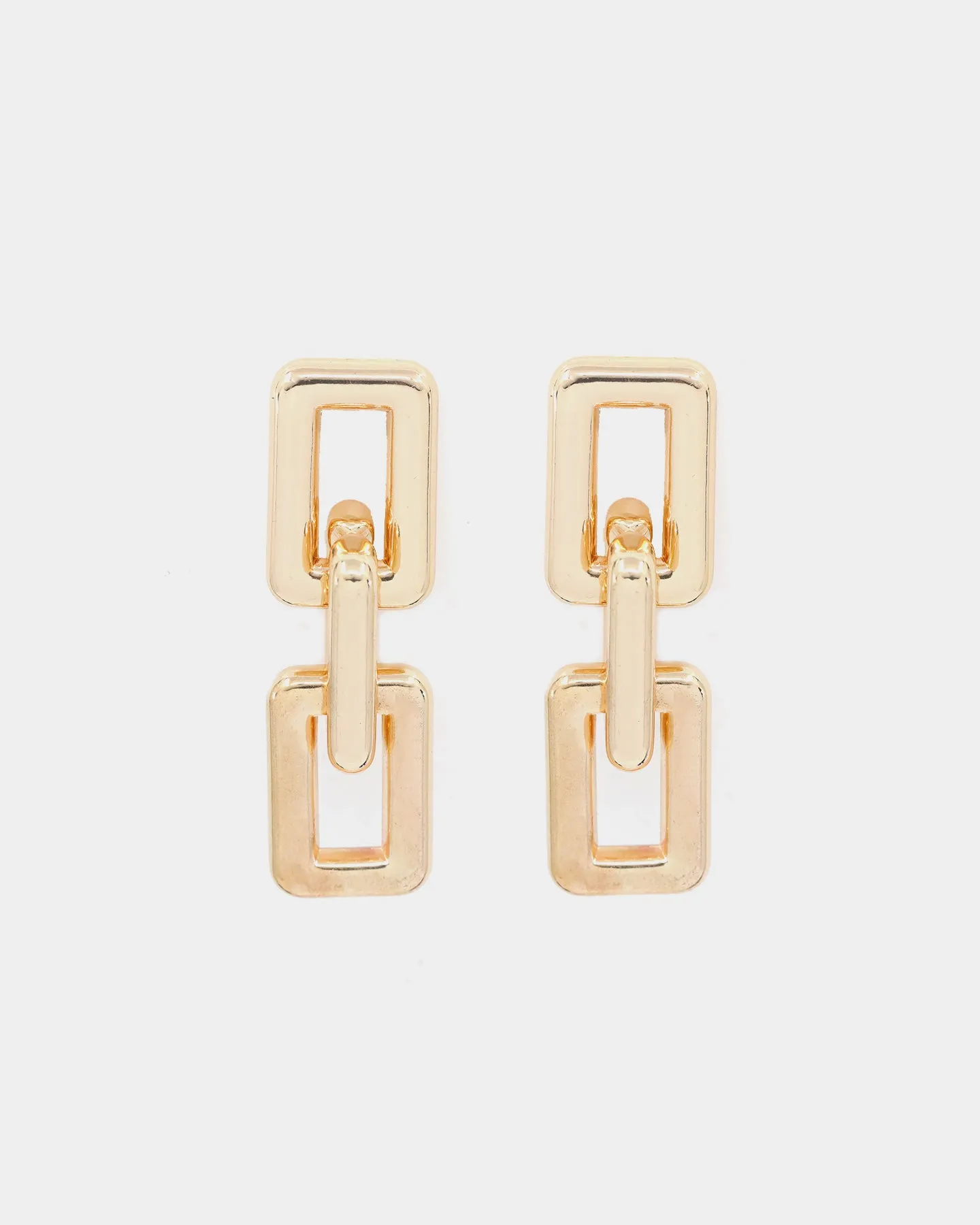 Raising Hell Women's Chain Link Earrings Gold