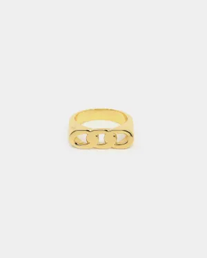 Raising Hell Women's Cuban Chain Ring Gold