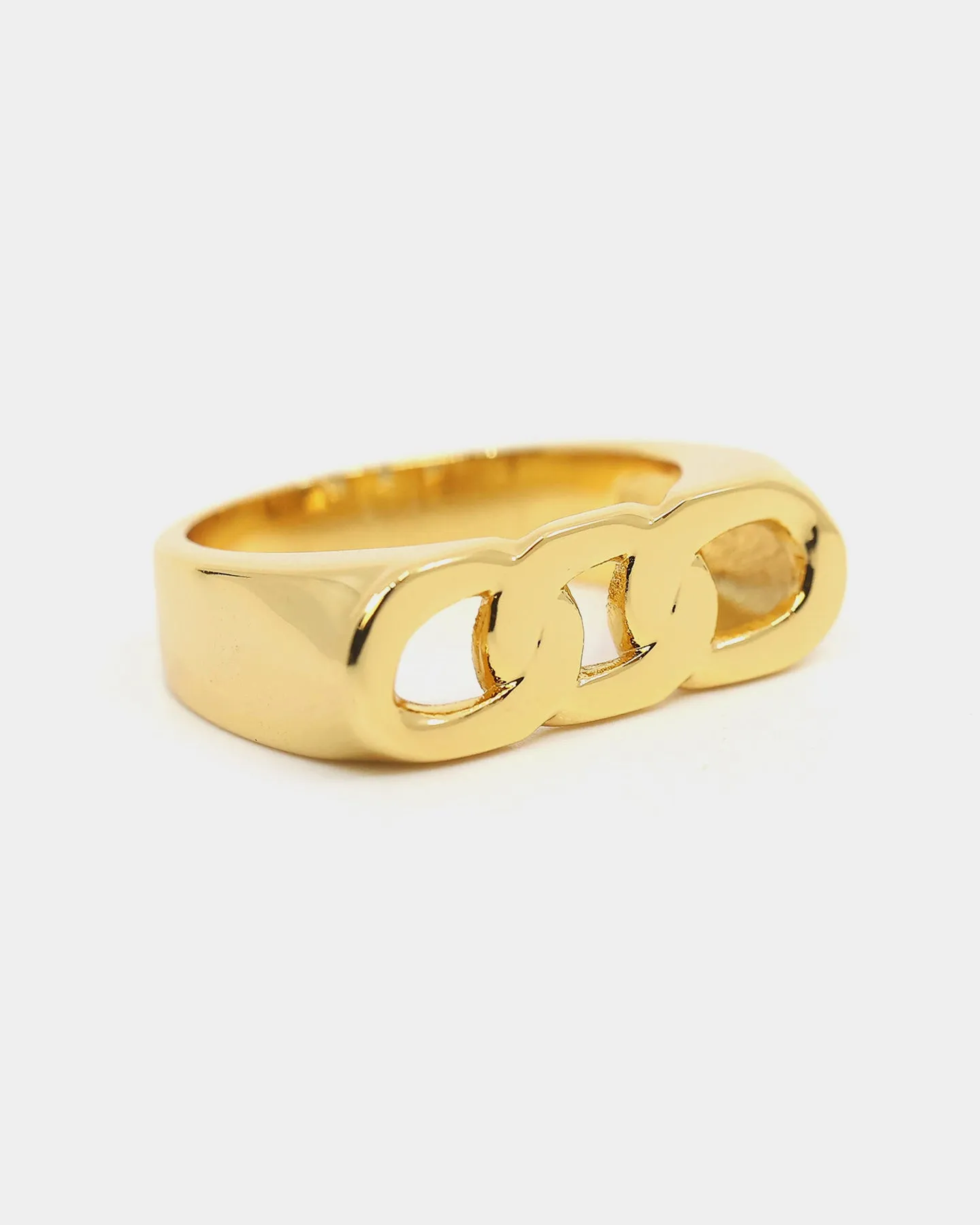 Raising Hell Women's Cuban Chain Ring Gold