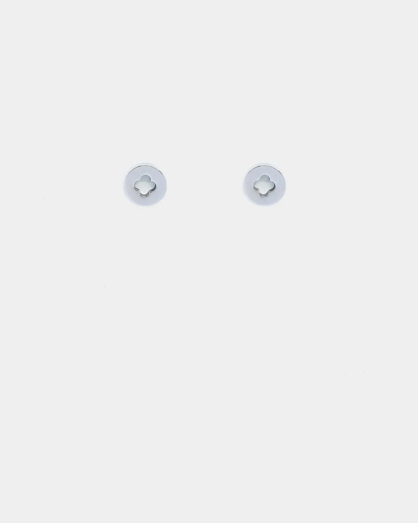 Raising Hell Women's Flower Studs White Gold