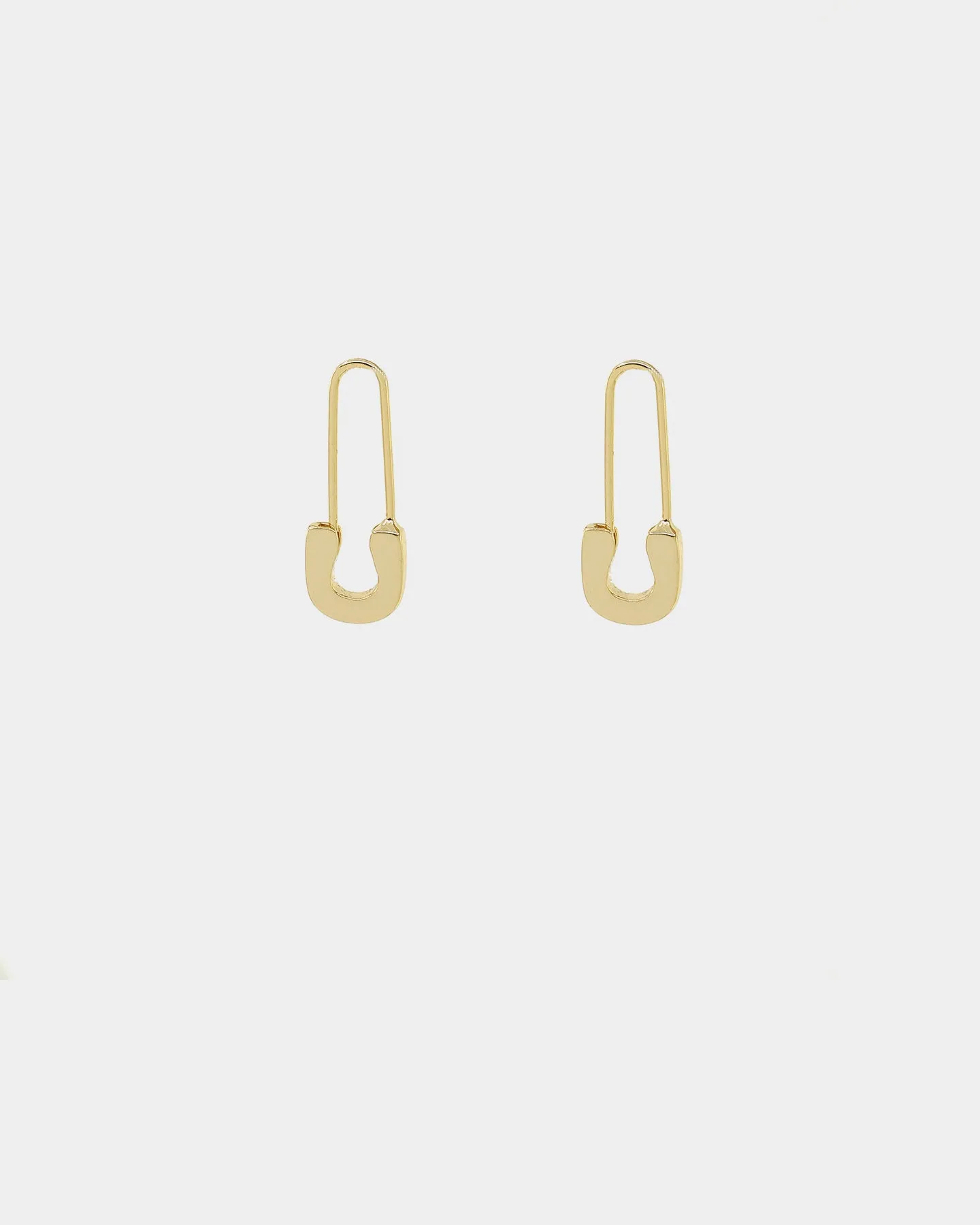 Raising Hell Women's Safety Pin Earrings Gold