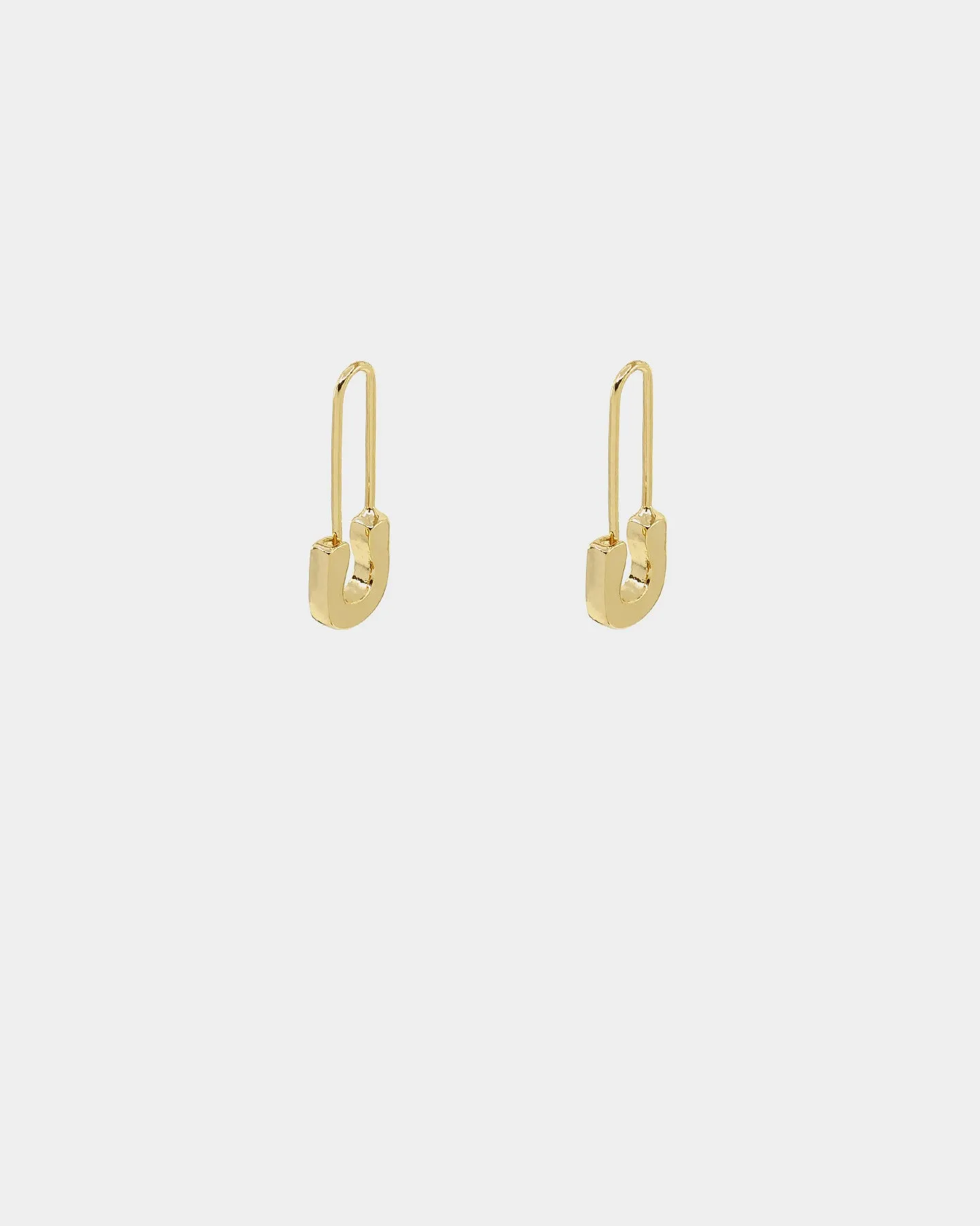 Raising Hell Women's Safety Pin Earrings Gold