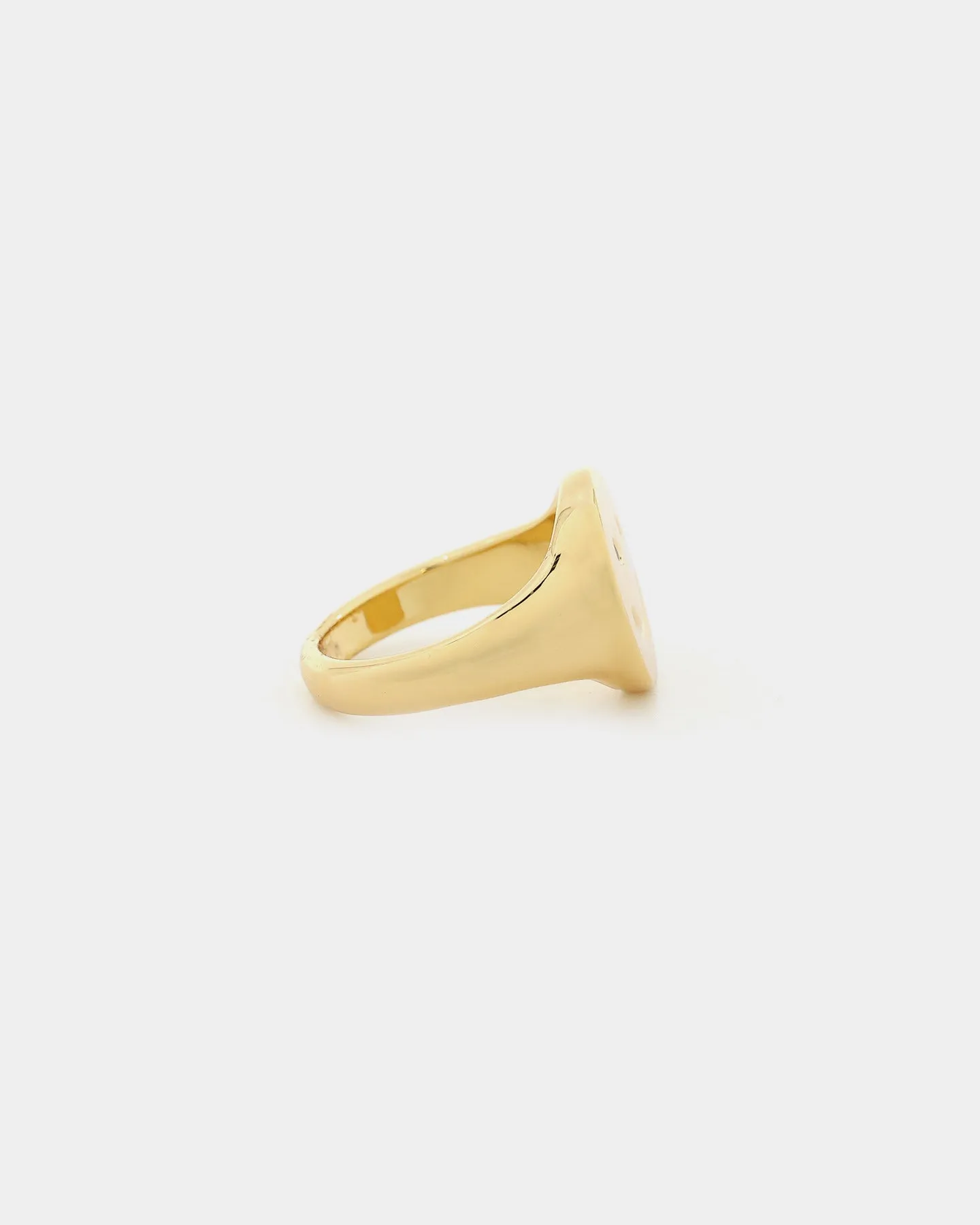 Raising Hell Women's Smiley Face Ring Gold