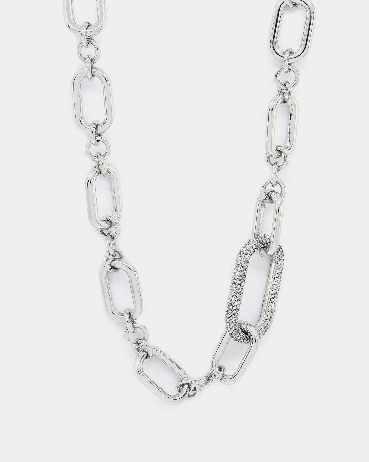 Raising Hell Women's Thick Link Chain Iced White Gold
