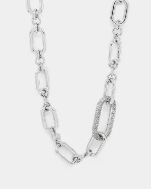 Raising Hell Women's Thick Link Chain Iced White Gold