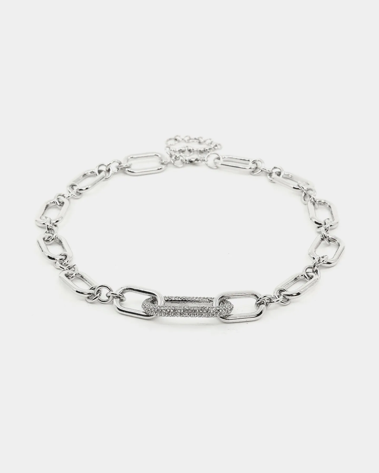 Raising Hell Women's Thick Link Chain Iced White Gold