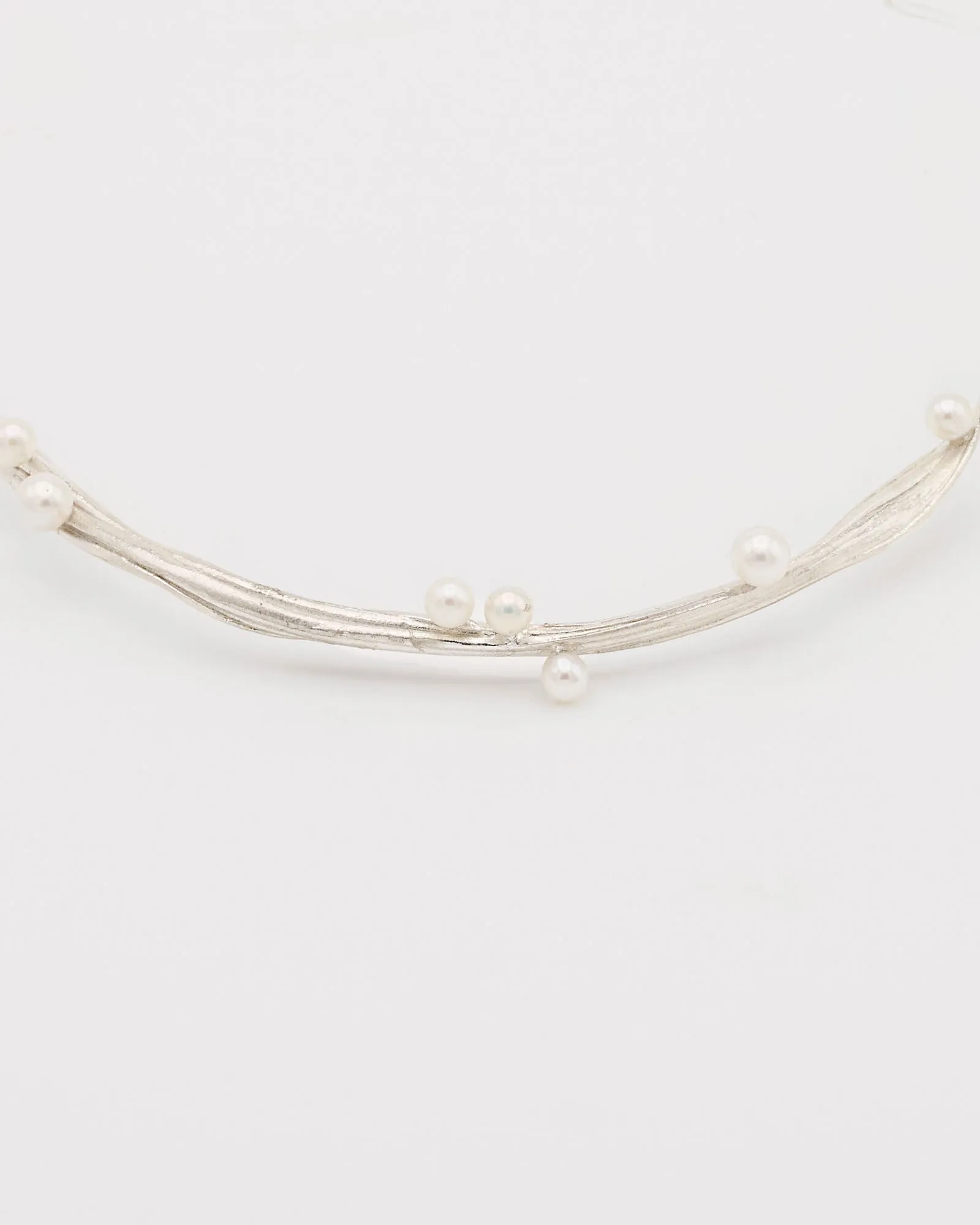 Ramo Silver Choker w. Freshwater Pearls
