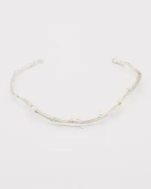 Ramo Silver Choker w. Freshwater Pearls
