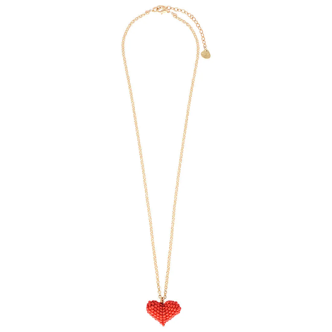 Red Puffy Heart Necklace
