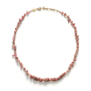 Reef Gold Plated Necklace w. Seashell Pink Coral