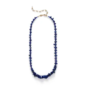 Reef Gold Plated Neklace w. Lazurite & Beads