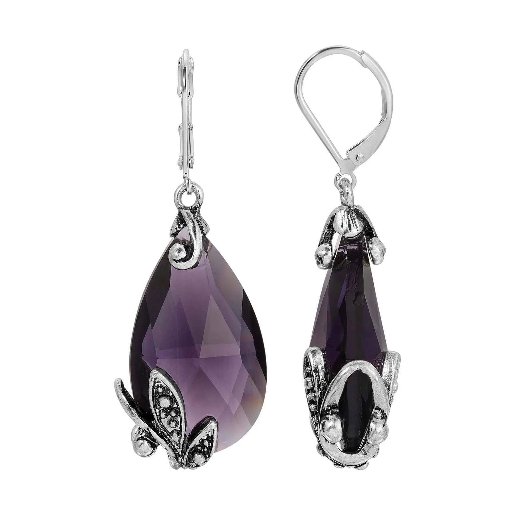 Regency Regal Teardrop Crystal Earrings 1928 Jewelry